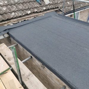 Felt flat roof with fascia and gutter replacement